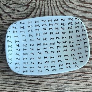 NWT: J. Crew with Hugo Guinness me me me trinket tray in ivory and black